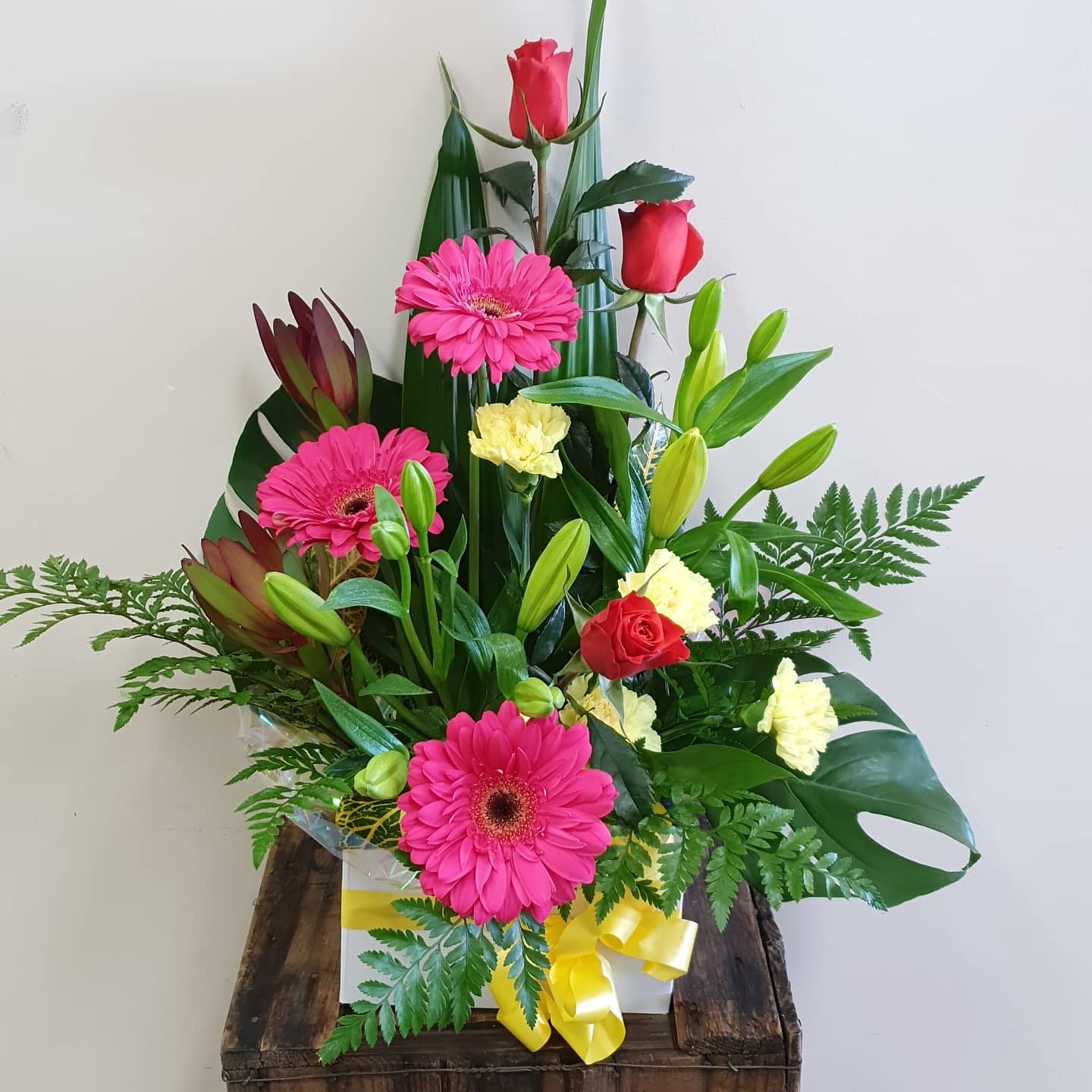 Large box arrangement of fresh cut flowers for delivery in Rockingham WA