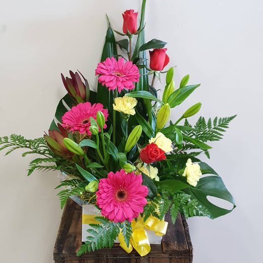 Large box arrangement of fresh cut flowers for delivery in Rockingham WA