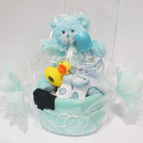 Nappy Cake - Small - Pink or Blue :: Hanging Basket ...