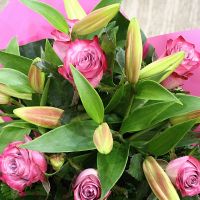 Pink Rose & Lily Bouquet