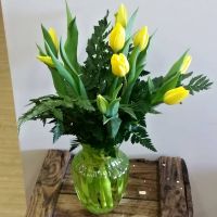 Yellow Tulips in Vase