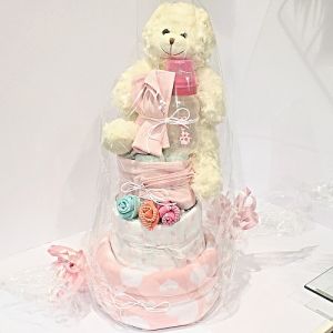 Girl Nappy Cake Large