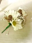 Daisy and Babies Breath Buttonhole