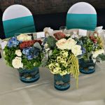 Table Centres Hydrangea Roses Amaranthus