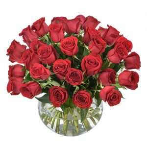 Three Dozen Roses Vased